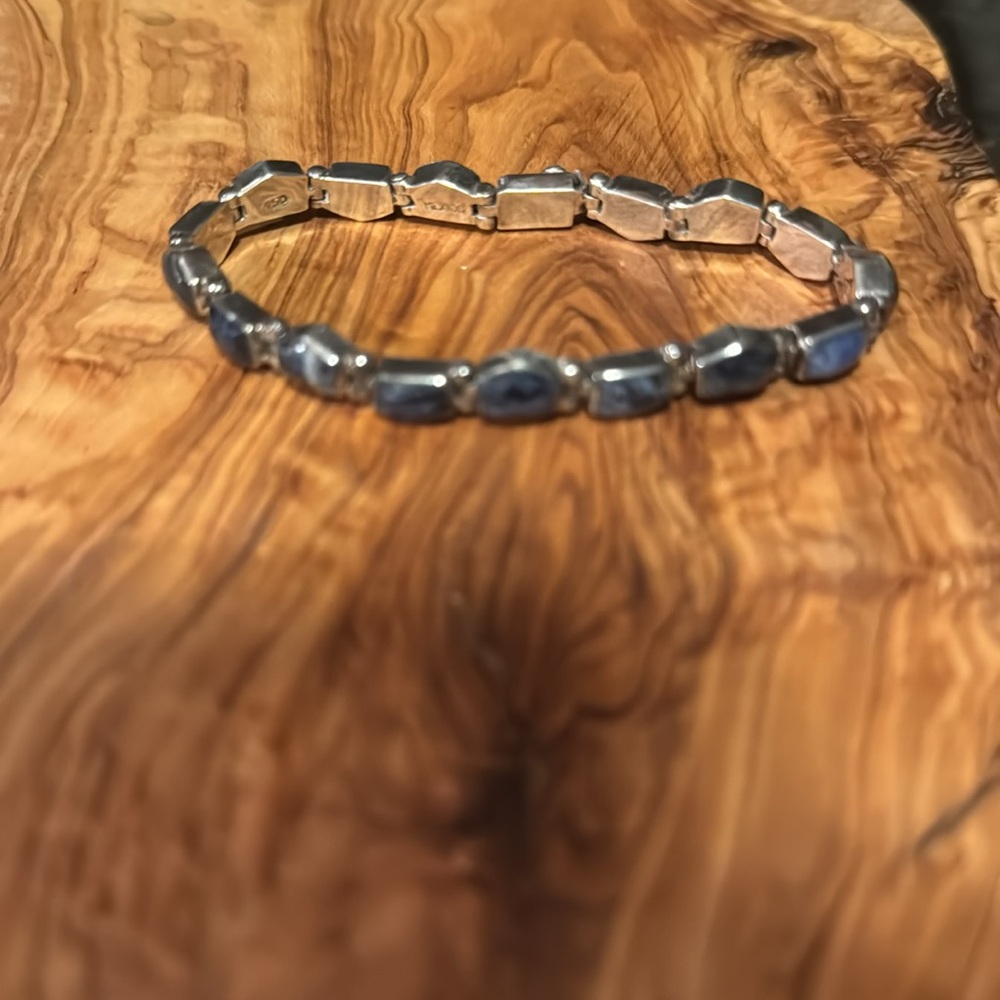 Lapis and Sterling Silver (950) Bracelet
